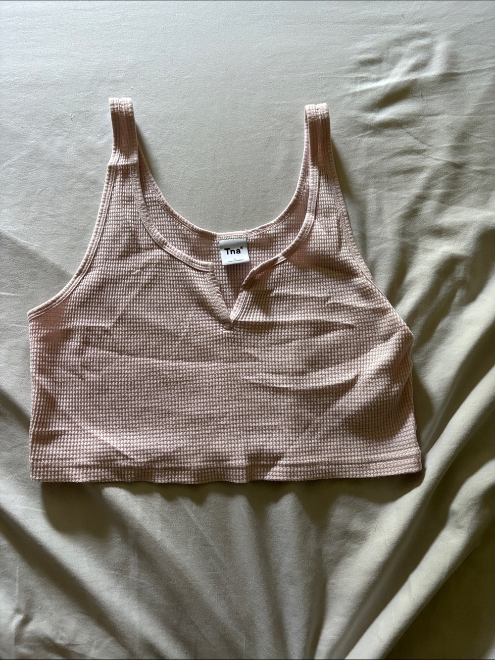 TNA Waffle-Knit Cropped Tank